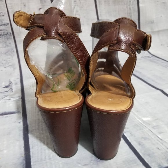 Born Leather Wedge Heel Sandal - Picture 3 of 5